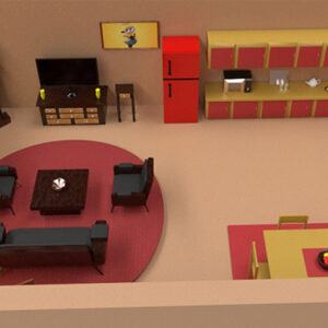 3d cartoon house interior, cartoon house, 3d cartoon house, cartoon house interior,