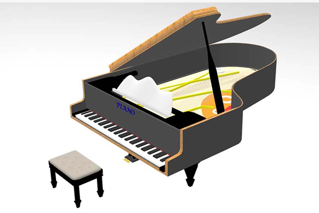 piano 3d model, 3d model piano, 3d piano, piano rendering,