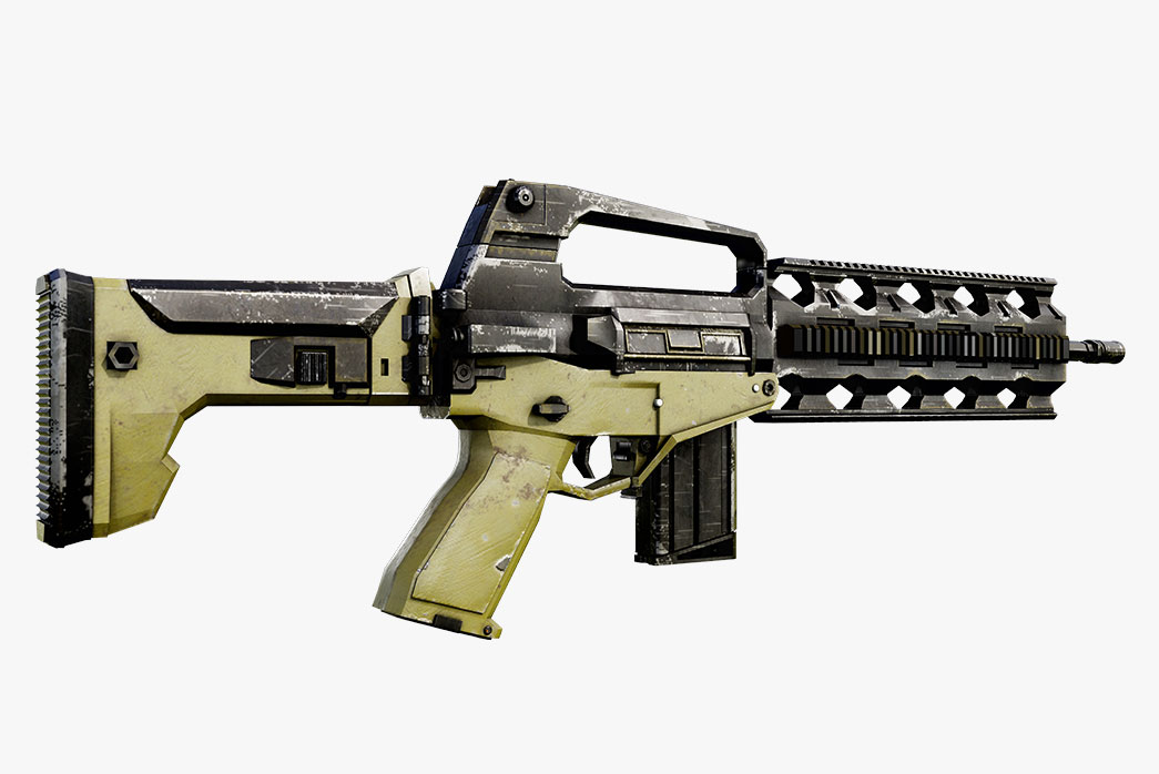 combat rifle 3d model, rifle 3d model, assault rifle 3d model, 3d gun model,