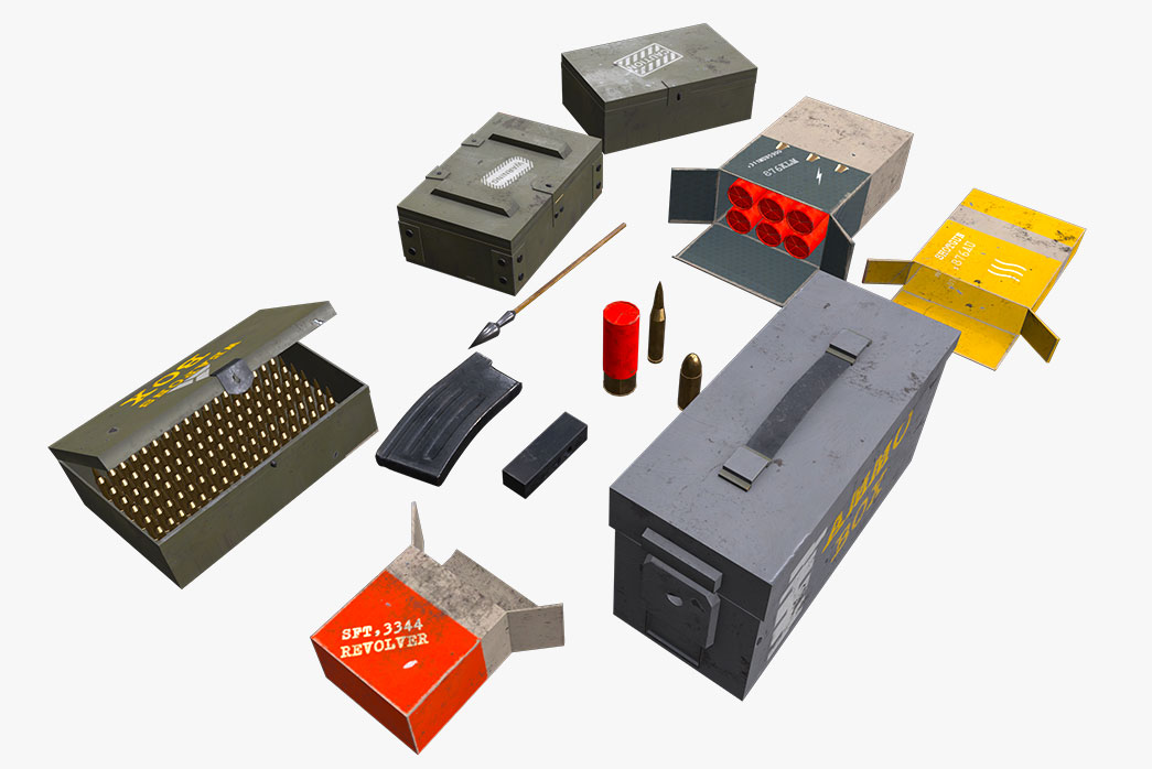 FPS 3d ammo pack, 3d ammo box, 3d ammunition, FPS ammo boxes, 3d ammo boxes,
