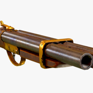 shotgun 3d model, 3d model shotgun, double barrel shotgun, 3d shotgun