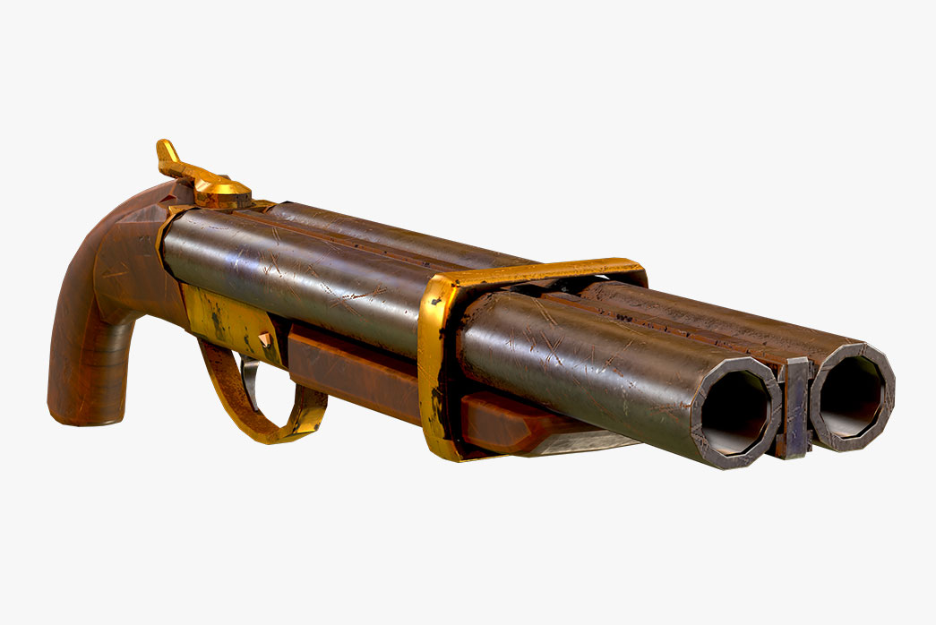 shotgun 3d model, 3d model shotgun, double barrel shotgun, 3d shotgun