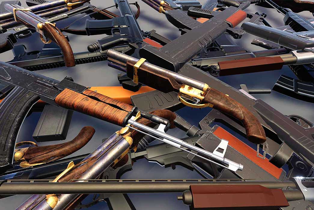 hq fps weapons pack, 3d fps guns, fps guns model,