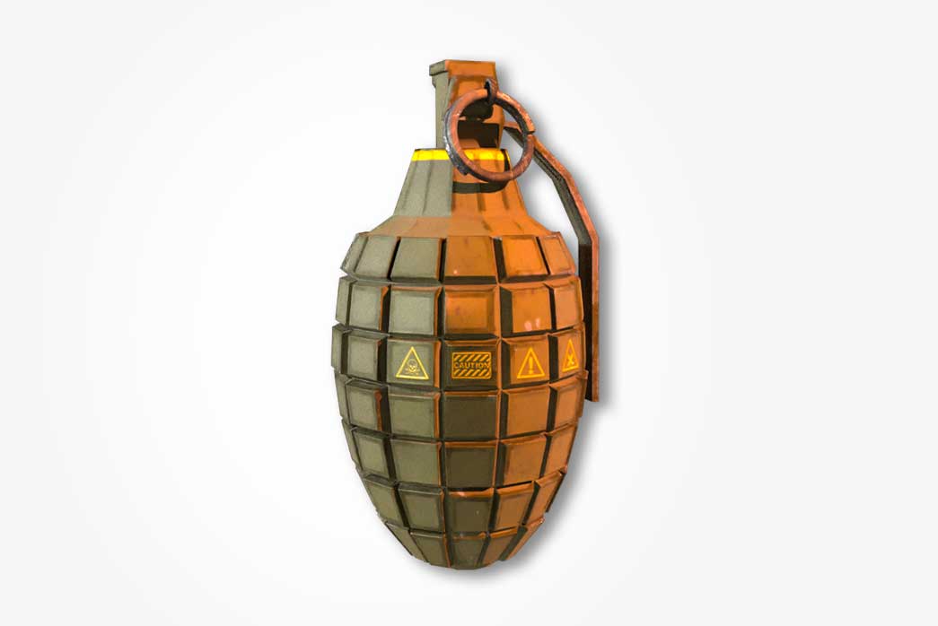 frag grenade, f1 grenade 3d model, 3d frag grenade,