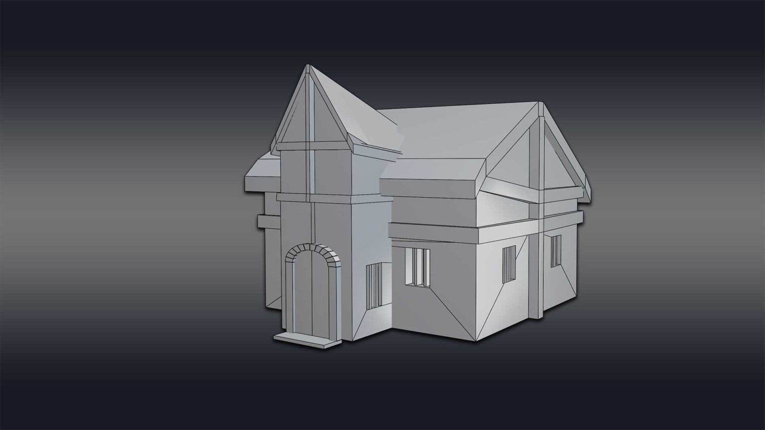 Simple House 3D Model - Animatics Asset Store