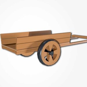 wooden cart 3d model, 3d model wooden cart, wooden cart 3dsmax