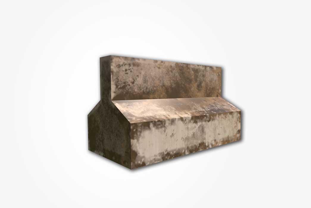 concrete barrier 3d model, concrete barrier