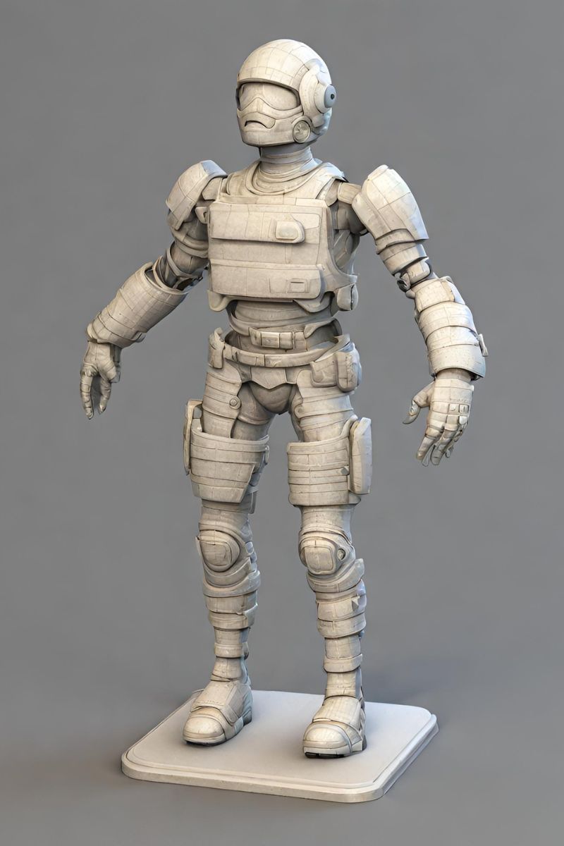 3d model robot robot standing 3d modeling