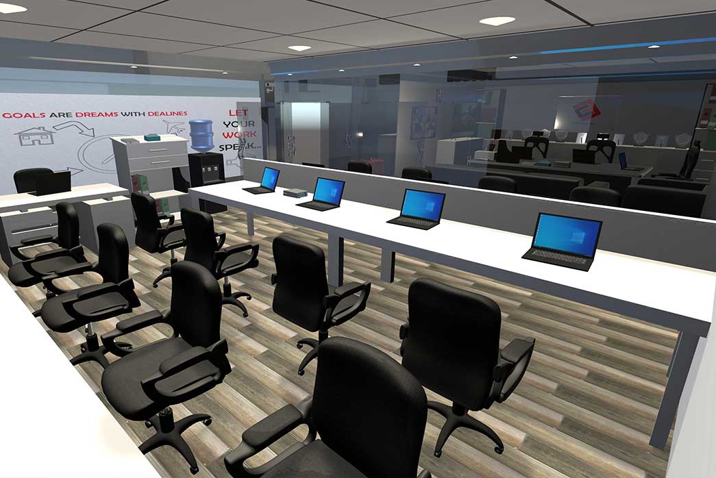IT office interior 3d environment, 3d office environment, 3d office furniture,