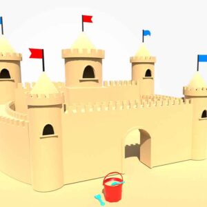 low poly castle