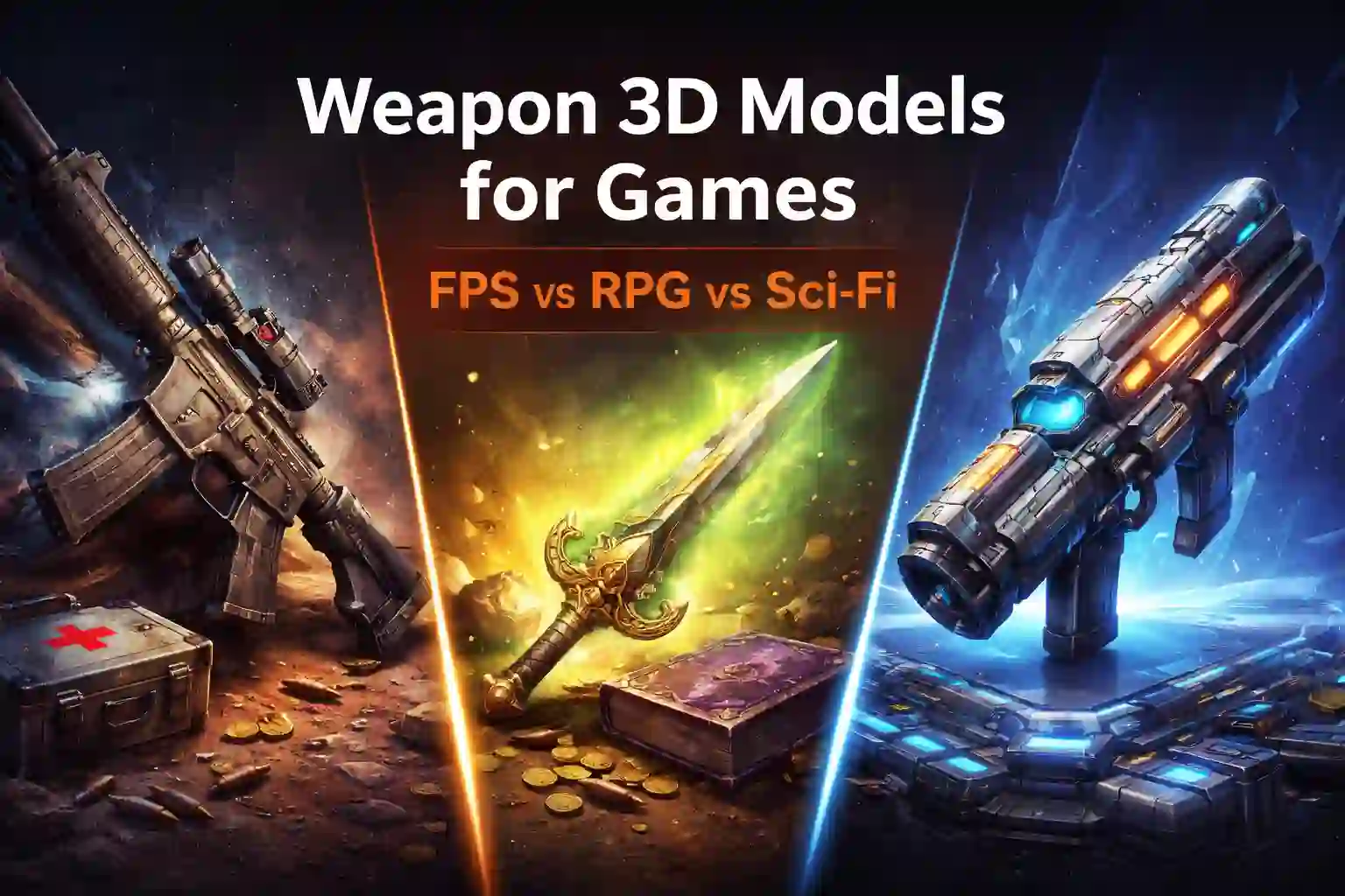 weapon 3d models for games